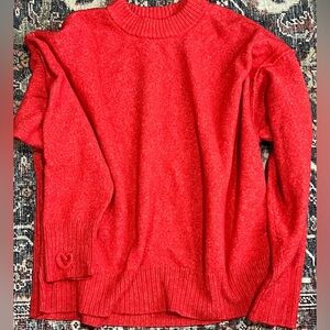 Crew neck red sweater